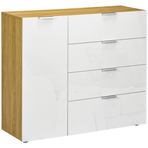 Homcom Aparador de Salón Blanco 105 x 35 x 92 cm