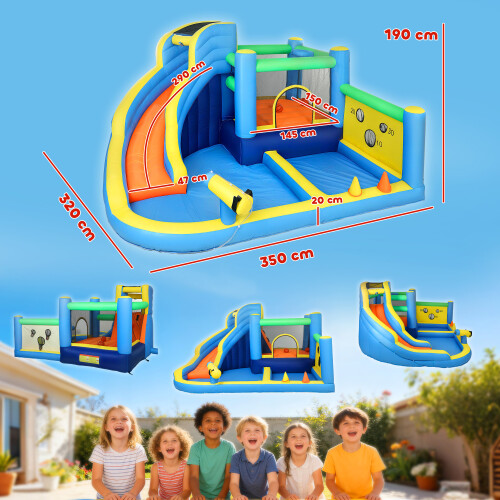 Castillo Hinchable Acuático Multicolor 350 x 320 x 190 cm 2
