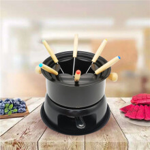 4X Juego para Hacer Fondue de Chocolate, Juego Multifuncional de Acero Al Carbono, Helado, Chocolate, Queso, Olla Caliente, Fondue