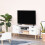 Homcom Mueble de TV Blanco 120 x 28 x 44 cm 2
