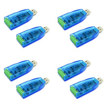8Pcs USB to RS485 Converter Isolate Module Upgrade Industrial TVS ESD Protection CH340E Standard -485 Connector Board