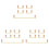 Gold Plated Plate Mounted Stabilizer for Custom Mechanical Keyboard 2U 6.25U (3+12, White ) 1
