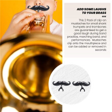 4x Barba con Clip para Trompeta y Trombón - Funda Protectora Incluida - Se Adapta A Todas las Boquillas de Trompeta Boquilla No Incluida