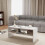 Homcom Mesa de Centro Blanco 100 x 40 x 41.5 cm 7