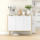 Homcom HOMCOM Modern Sideboard, Storage Cabinet, Accent Cupboard for Kitchen, White 1