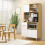 Homcom Alacena de Cocina Bicolor 93 x 40 x 180 cm 5