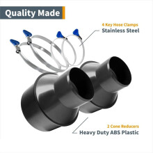 Hose Cone Reducer, Thumb Screw Hose Clamp, Dust Collection Accessories, for Dust Collection Hose, Dryer Exhaust Hose