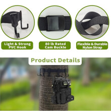 Supports D'Équipement pour Support D'Arbre D'Extérieur avec 6 Grands Crochets et Porte-Accessoires Multi-Crochets
