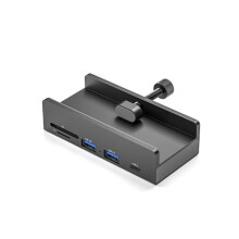 HUB USB 3.0 con Clip para Estación de Acoplamiento, Adaptador USB 3.0, Divisor Múltiple, Adaptador de Alta Velocidad de 5 Gbps para PC y Portátil