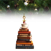 Albero di Natale Appeso A Forma di Albero, Libreria Pendente, Decorazioni Natalizie Appese, Libri Ornamento di Natale