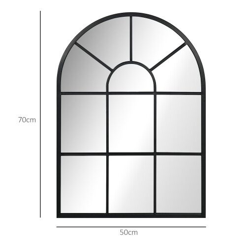 Homcom Espejo de Pared Negro 50 x 2 x 70 cm 2