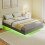 Homcom Estructura de Cama Gris 191 x 142 x 27 cm 2