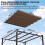 Outsunny Cubierta para Pérgola Marrón 250 x 255 x 6 cm 6