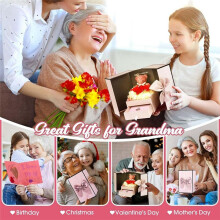 Caja de Regalo con Forma y Doble Puerta, Caja de Regalo con Forma de Oso para San Valentín, Color Violeta Claro