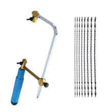 Adjustable Frame Sawbow U-Shape Coping Jig Saw for Jewelry DIY Tool with Spiral Blades Tool Hand Saw with 8 Blade