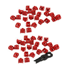 600 Piezas de Concentrador LAN Ethernet con Puerto RJ45 Rojo, Tapa Protectora Antipolvo con Cerradura y Llave Patentadas