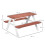 Outsunny Mesa Picnic infantil Marrón 89 x 79 x 50 cm 6