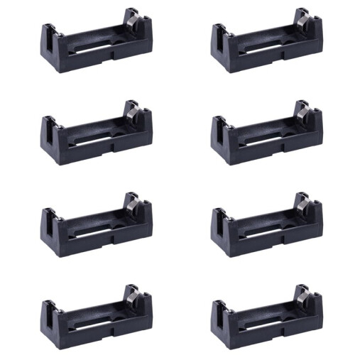 8X Plastic Shell 3V CR123A Button Cell Battery Sockets Holder Case Black 1