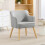 Homcom Butaca de Salón Gris 64.5 x 65 x 79.5 cm 2