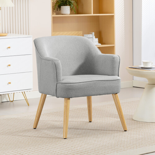 Homcom Butaca de Salón Gris 64.5 x 65 x 79.5 cm 1