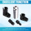 Car Oxygen Sensor Socket Offset Wrench Set 22MM Sockets 1/2In 3/8In Drives Thread Chaser Oxygen Sensor Removing Tool 6