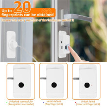 Fingerprint Fridge Lock, Refrigerator Safety Lock, Intelligent Cabinet Lock for Drawers, Dishwasher,Toilet and Cabinet A