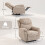 Homcom Sillón Reclinable Beige 85 x 93 x 105 cm 6