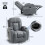 Homcom Sillón Masaje Reclinable Gris 82 x 99 x 103 cm 6