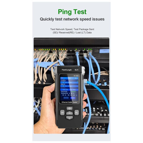 NF-8506 Network Cable Tester Supports Test/IP Scan/Network Port Speed Multifunction Cable Tracker Finding Tool 2