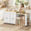 Homcom Isla de Cocina Blanco 189.2 x 50 x 87.8 cm 6