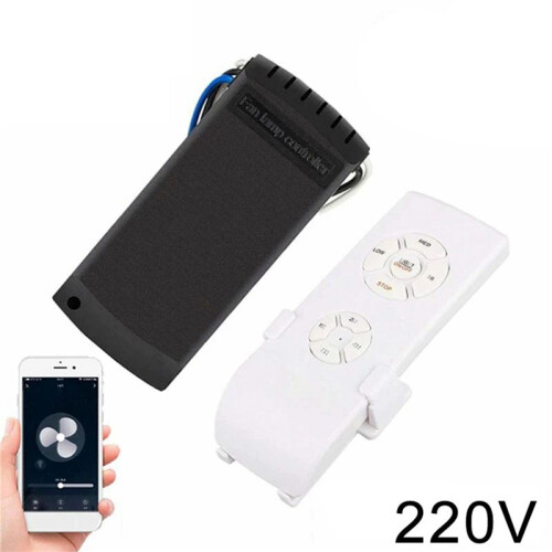 2X Tuya WiFi  Ceiling Fan Remote Control Kit APP Control  Home Adjusted Wind Speed for Alexa  Home,220V 1