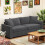 Homcom Sofá 3 Plaza Gris 212 x 80 x 88 cm 6
