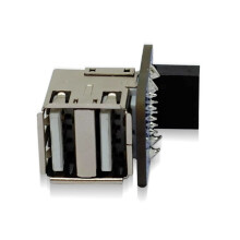 Adaptador USB de 9 Pines A USB 2.0, Placa Base de Expansión, Convertidor USB de 9 Pines A 2 Puertos, Extensor USB 2.0 de 9 Pines A A Hembra