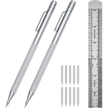 2er-Pack Anreißnadel Aus Wolframkarbid, Anreißwerkzeuggriff und Magnet Aus Metall, Gravierstift für Glas/Keramik/Metallblech