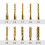 End Mill Sets,10Pcs Titanium Coat End Mill,1/8Inch Shank 0.6-1.5mm Micro-Type End Mill Engraving Bits CNC Router Bits 3