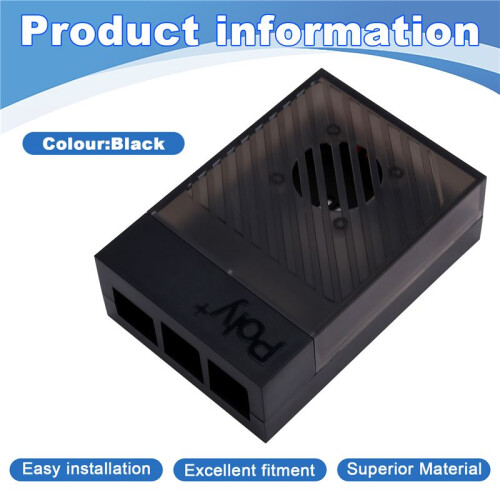 For Raspberry Pi 5 Case with Cooling Fan Enhanced Protection Durable Design Easy Assembly Perfect Fit Black 2