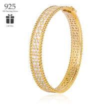 925 Silver Ladies' Bracelet with Zircon Inlay