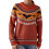 Women's Knitted Pullover Sweater Geometric Print Loose Fit 1