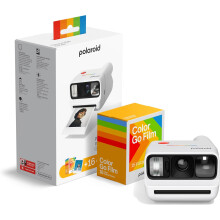 Polaroid - Bundle Instant Camera Go Gen 3 White + Go Color Film (16 Photos)