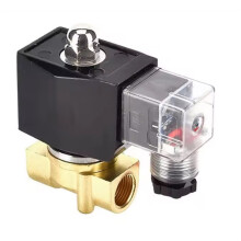 1/2" IP65 Waterdichte Messing Magneetklep met LED-Stroomindicator 220V Normaal Gesloten Klep 220VAC 1/2"