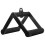 Double D Row Handle Cable Attachment for Weight Workout, Steel with Non-Slip Rubber Grip 1