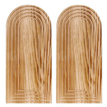 Ensemble de 2 Vases Muraux en Bois Style Bohème pour Entrée, Couloir, Salle de Bain, Salon, Salle à Manger et Petits Espaces