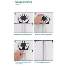 12 in 1 Rotary Paper Trimmer, Multi-Functional Cutting Tool with 12 Cutting Blade Heads, Portable Paper Cutter