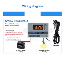XH-W3002 Digital LED Temperature Controller Max 10A Thermostat Regulator with Waterproof Probe 24V/240W