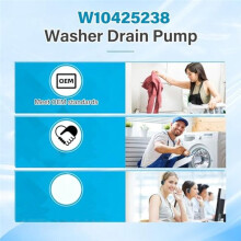 W10425238,W10605427 Wasmachine-Afvoerpomp,Wasmachine-Waterpompmotorvervanging voor W10799064,W10799065,W10903216,W10918044