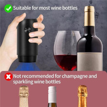 Automatic Wine Saver Set Reusable Vacuum Bottle Sealer Stopper with Wine Preserver Pump Airtight Leakproof