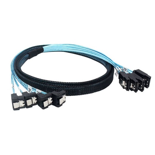 4PCS  3.0 6Gbps Straight Elbow Thin Replacement for Server NAS PC SSD Hard Drive HDD Backplane Sas Data Wire 1