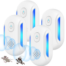 2026 Strongest Pest Repeller plug in, 4PCS Mouse Repellent for Indoor Use, Effective Ultrasonic Pest repeller for Mice, Rats, Spiders, Cockroaches