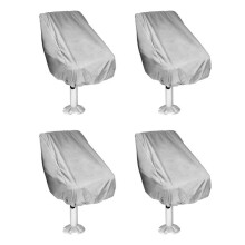 4X Boat Cover, Outdoor Waterproof Pontoon Captain Boat Bench Chair Cover, Chair Protective Covers