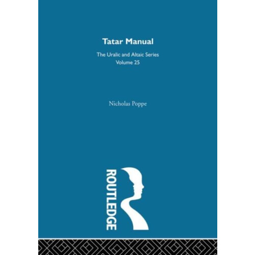 Tatar Manual by Nicholas Poppe Hardcover Book